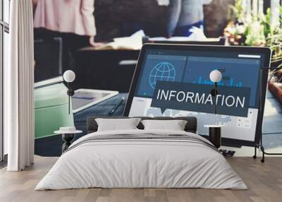 Information Data Details Facts Research Graphic Concept Wall mural