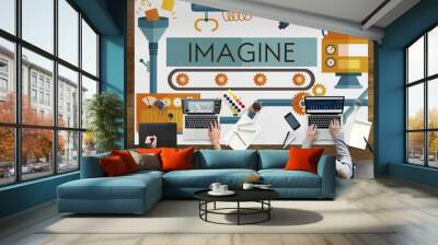 Innovation Ideas Imagine Processing System Concept Wall mural