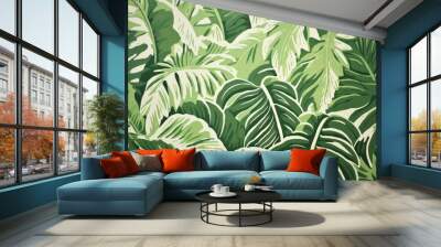 Jungle pattern nature plant. Wall mural