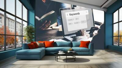 Keyword seo content website tags search Wall mural