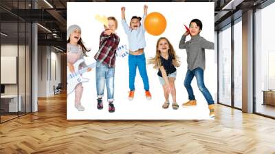 Kids party png sticker, transparent background Wall mural