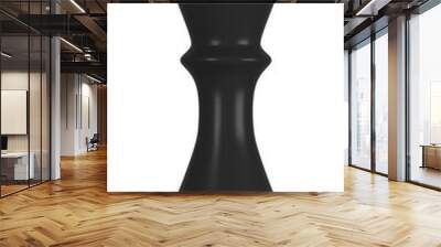 King png chess piece clipart, 3D black graphic on transparent background Wall mural