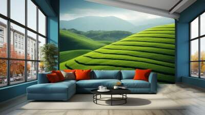 Landscape green outdoors nature. Wall mural