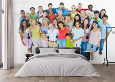 Large Group of People Wall mural