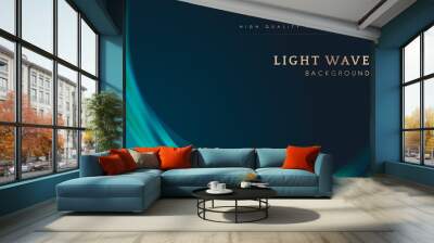 Light wave border background Wall mural