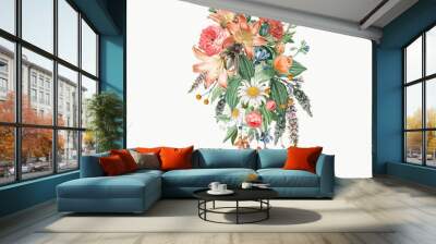 Lilly flower bouquet Wall mural