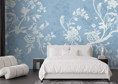 Lovely bird wallpaper pattern nature. Wall mural