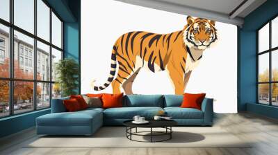 Majestic tiger illustration, wild beauty Wall mural