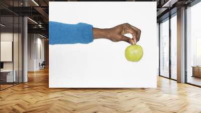 Male Person Holding Apple Concept Wall mural