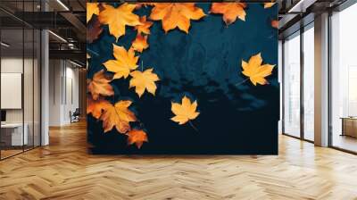 Maple backgrounds autumn leaves. Wall mural