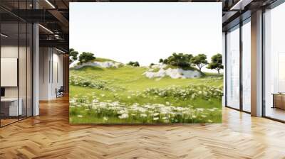 Meadow greenscape landscape grassland outdoors. Wall mural