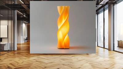 Modern twisted yellow lamp Wall mural