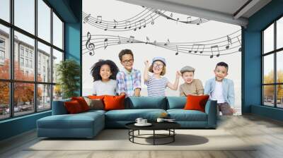 Music Notes Entertainment Melody Listening Concept Wall mural