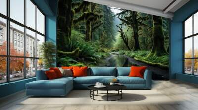 National Park forest vegetation landscape. Wall mural