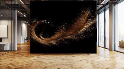 Night space black background illuminated Wall mural