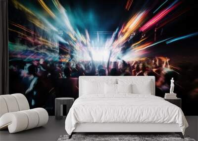 Nightclub nightlife motion light. Wall mural