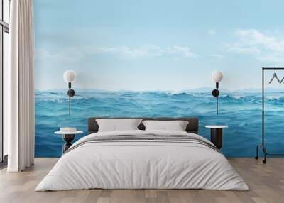 Ocean backgrounds outdoors horizon. Wall mural