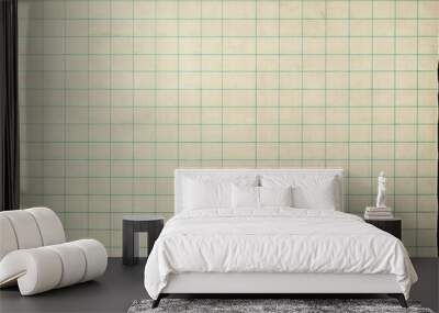 Old green grid paper paper backgrounds page mathematics. Wall mural