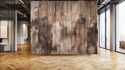 Old wooden floor background Wall mural