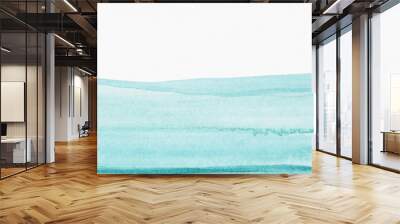 Ombre blue watercolor background abstract style Wall mural