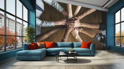 People Hands Together Partnership Teamwork Wall mural