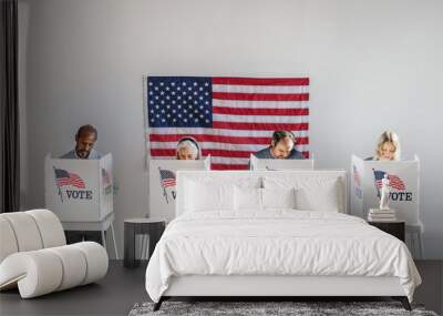 People voting election poll Wall mural