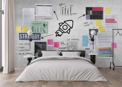 Plan Planning Strategy Business Ideas Concept Wall mural