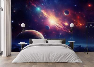 Planet astronomy universe outdoors. Wall mural