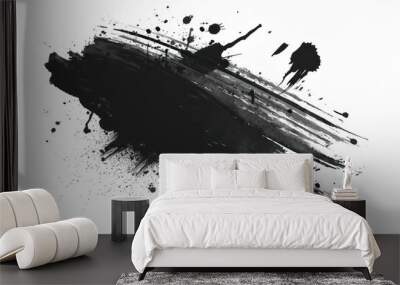 PNG A Brush stroke drawing illustrated person. Wall mural