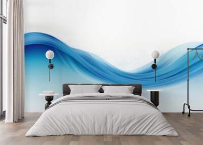 PNG  Abstract blue wave background Wall mural