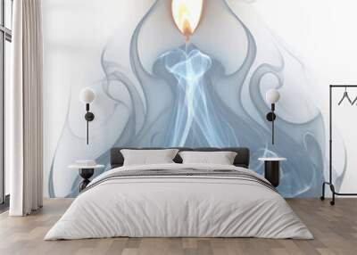 PNG Abstract smoke of candle fire spirituality illuminated. Wall mural