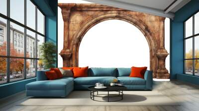 PNG Arch architecture white background weathered. Wall mural