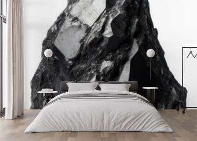 PNG Black crystals rock mineral anthracite. Wall mural