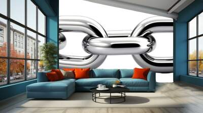 PNG Chain chrome silver shiny. Wall mural