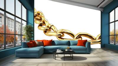 PNG Chain gold necklace jewelry. Wall mural