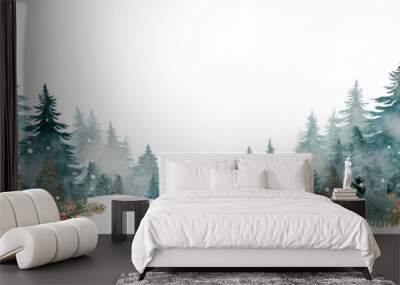 PNG Christmas border backgrounds outdoors nature. Wall mural