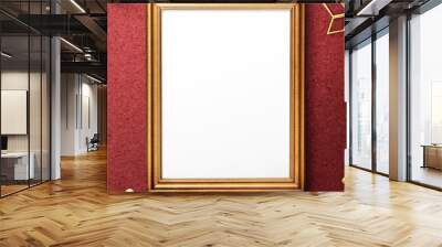 Png Christmas photo frame mockup, editable transparent design Wall mural