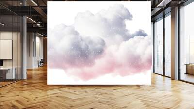 PNG  Dreamy pastel clouds with sparkles Wall mural