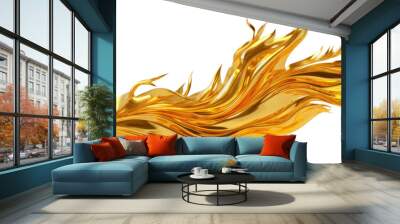 PNG Fire gold white background accessories Wall mural