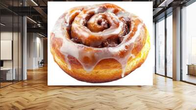 PNG Fluffy Cinnamon bun cinnamon dessert pastry. Wall mural