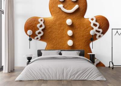 PNG Gingerbread cookie christmas dessert. Wall mural