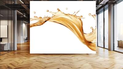 PNG Golden color water swish refreshment accessories splattered. Wall mural