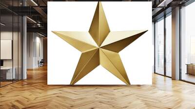 PNG Golden star symbol white background simplicity. Wall mural