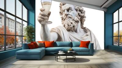 PNG  Greek sculpture drinking statue person human. Wall mural