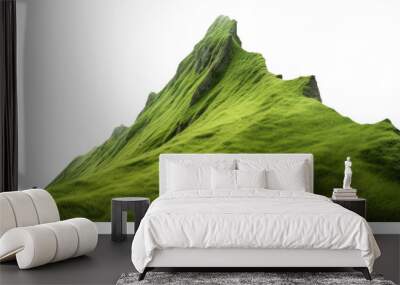 PNG Green mountain nature landscape outdoors. Wall mural