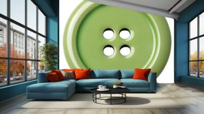 PNG Green round four-hole button Wall mural