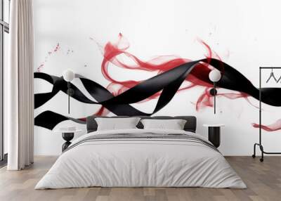 PNG Ink christas ribbon smoke abstract ethereal. Wall mural