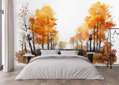 PNG Landscape outdoors painting nature. Wall mural