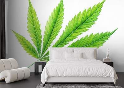 PNG Leaf cannabis plant green. Wall mural