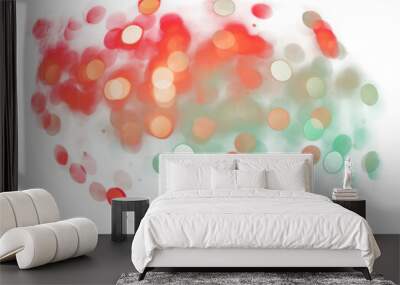 PNG Light bokeh outdoors green night. Wall mural